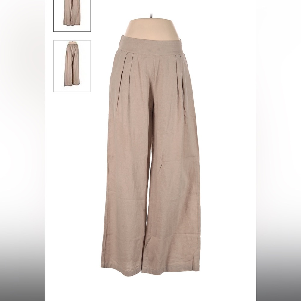 Abercrombie & Fitch Linen-Blend Wide Leg Pants